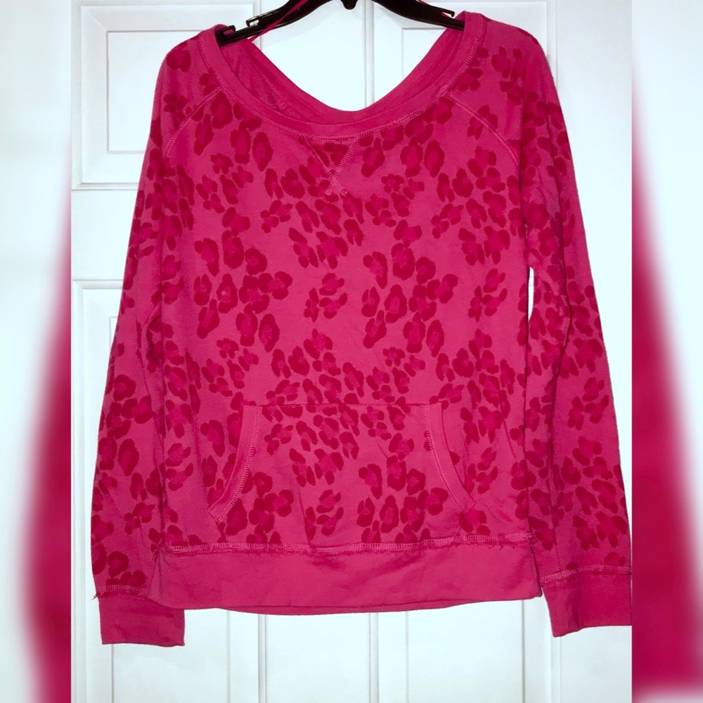 Aeropostale Pink Leopard Print Sweater